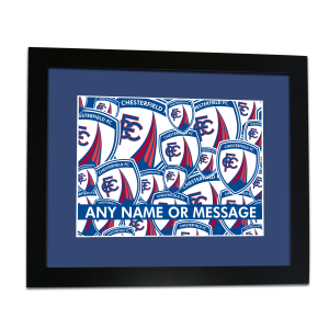 Personalised Framed Print Chesterfield FC Crest Mash