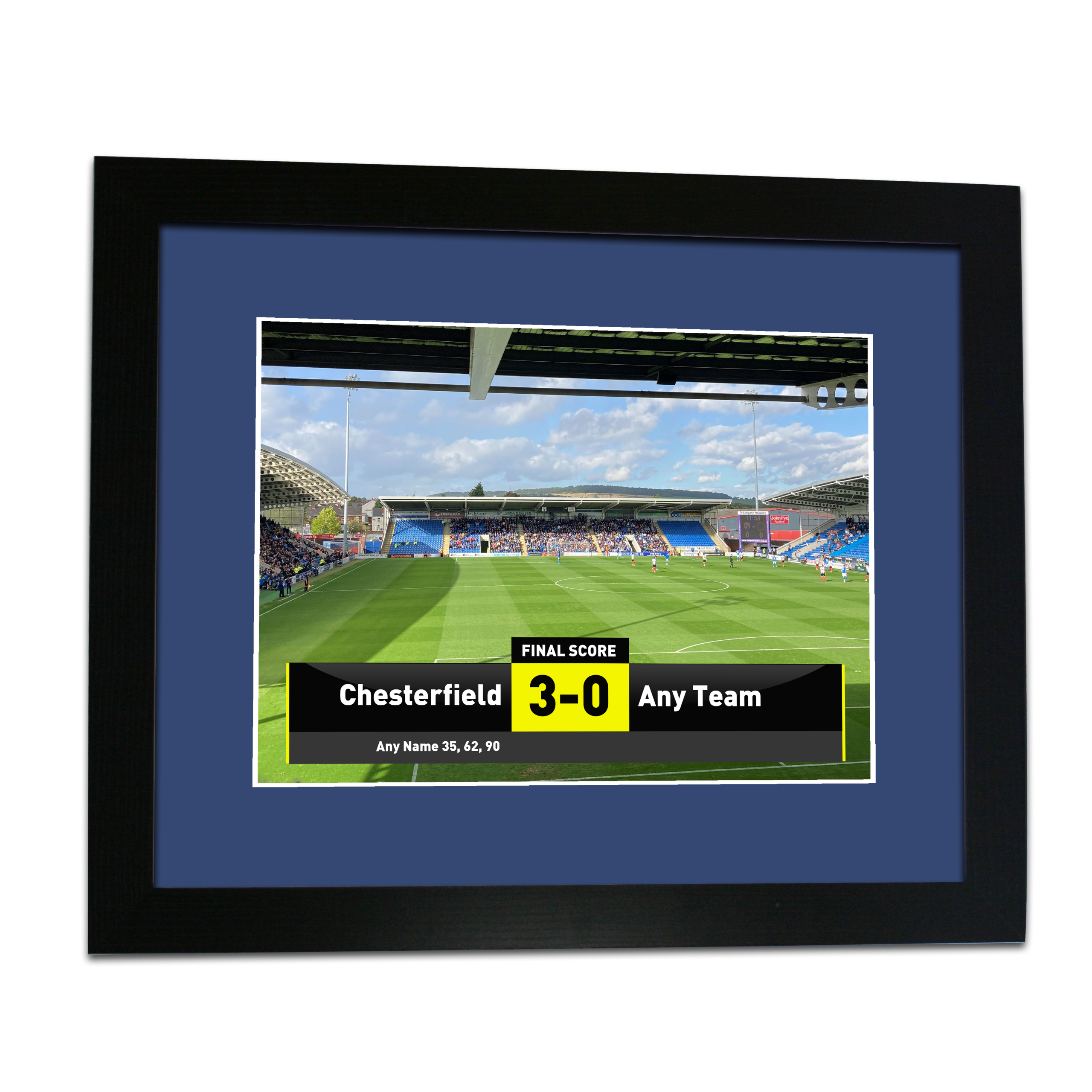 Personalised Framed Print Chesterfield FC Scoreboard