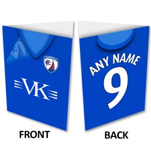 Personalised Greeting Card Chesterfield FC Retro Kit Home 2010 Name & Number