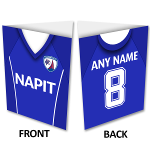 Personalised Greeting Card Chesterfield FC Retro Kit Home 2013 Name & Number