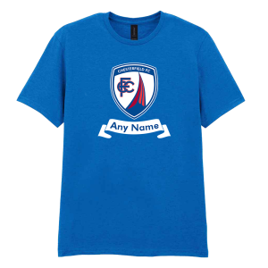 Personalised Adult Blue T-Shirt Crest