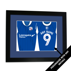 Personalised Framed Print Chesterfield FC Home Kit 2024/25