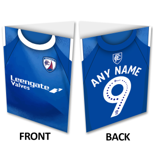 Personalised Greeting Card Chesterfield FC Home Kit 2025/26 Name & Number