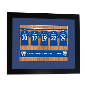 Personalised Framed Print Chesterfield FC Changing Room 2024-25