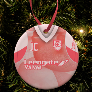 Personalised Bauble Christmas Tree Decoration Chesterfield FC Away Kit 2025/26