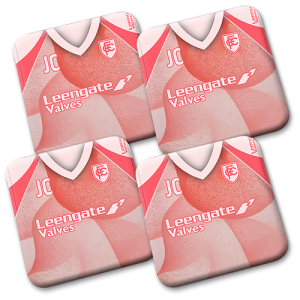 Personalised Chesterfield FC Coasters Away Kit 2025/26 Pack Of 4