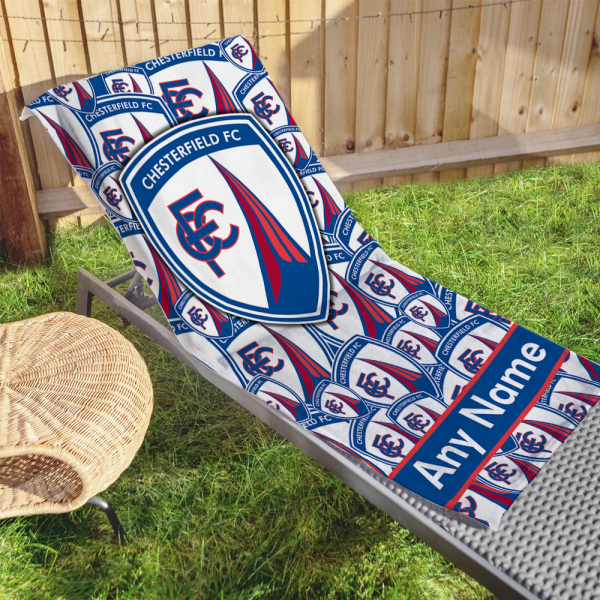 Personalised Crest Mash Beach Towel Chesterfield FC - Image 2