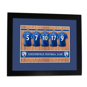 Personalised Framed Print Chesterfield FC Changing Room 2025-26