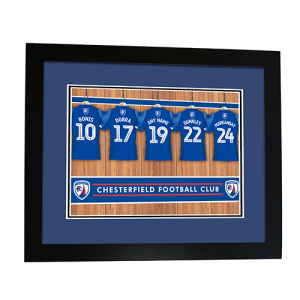 Personalised Framed Print Chesterfield FC Changing Room 2025-26