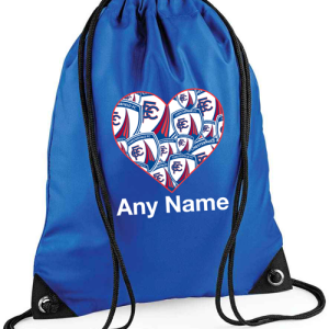 Personalised Gym Bag Chesterfield FC Crest Mash Heart