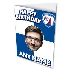 Personalised Greeting Card CFC Happy Birthday Crest 2 Photo Upload