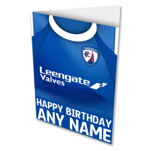 Personalised Happy Birthday Greeting Card Chesterfield FC Home Kit 2025/26 Any Message