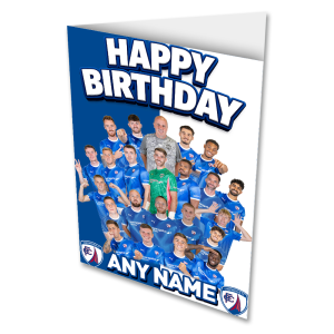 Happy Birthday Personalised Greeting Card Players Photo Chesterfield FC Add Any Name