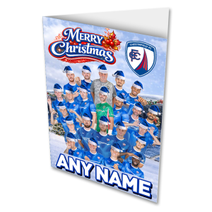 Merry Christmas Personalised Greeting Card Players Photo Chesterfield FC Add Any Name