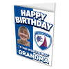 Happy Birthday Crest Personalised Photo Upload Greeting Card Worlds Best Grandma