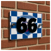 Chesterfield FC Personalised House Number Plaque Checkerboard