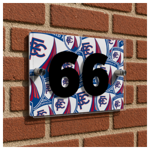 Chesterfield FC Personalised House Number Plaque Crest Mash