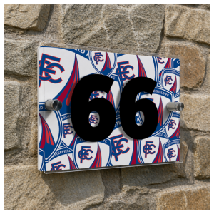 Alternative view of Chesterfield FC Personalised House Number Plaque Crest Mash