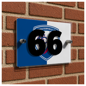 Chesterfield FC Personalised House Number Plaque Crest