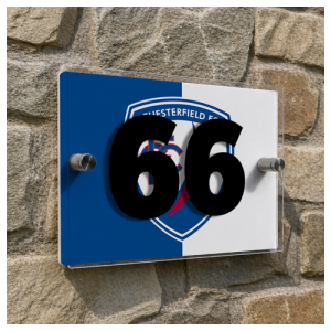 Alternative view of Chesterfield FC Personalised House Number Plaque Crest