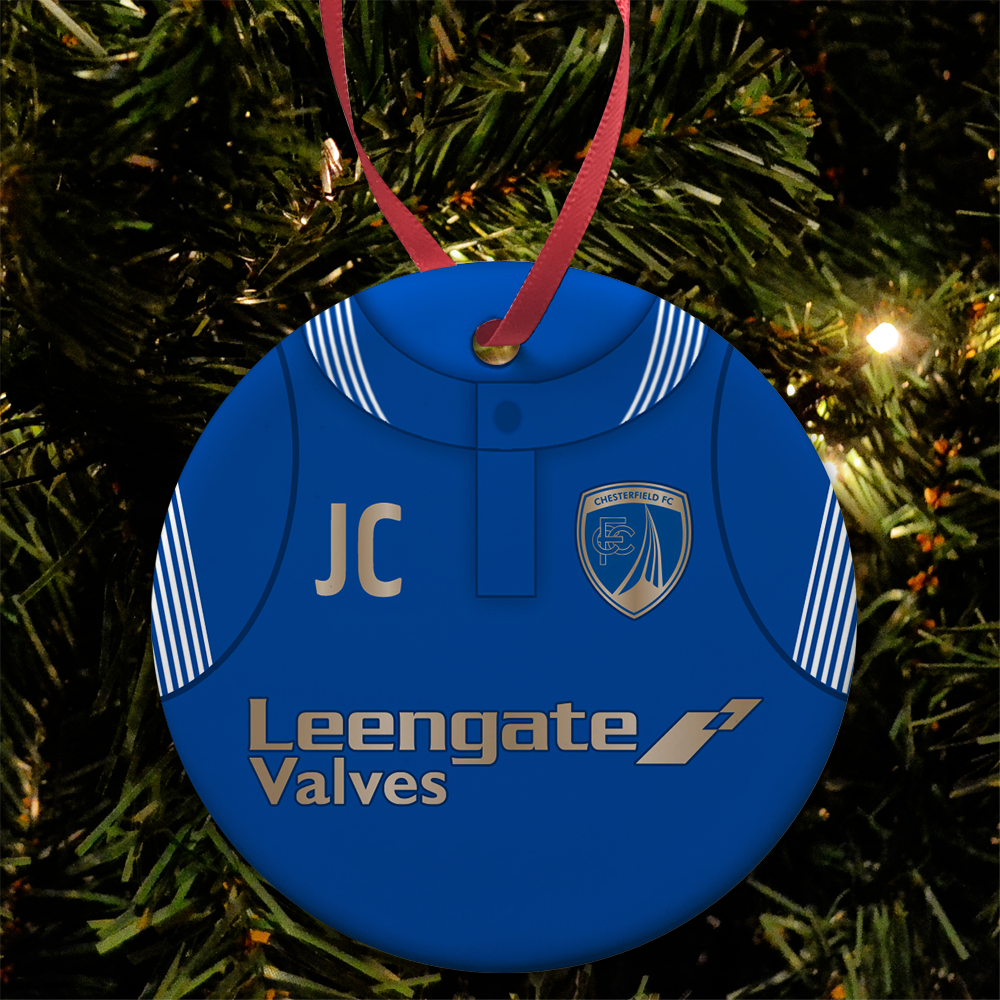 Personalised Bauble Christmas Tree Decoration Chesterfield FC Home Kit 2026/27