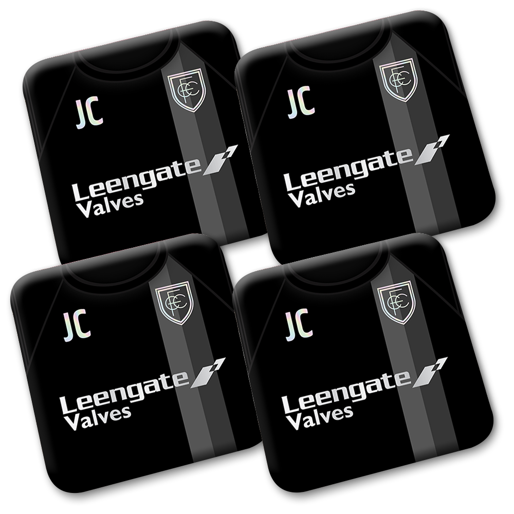Personalised Chesterfield FC Coasters Away Kit 2026/27 Pack Of 4