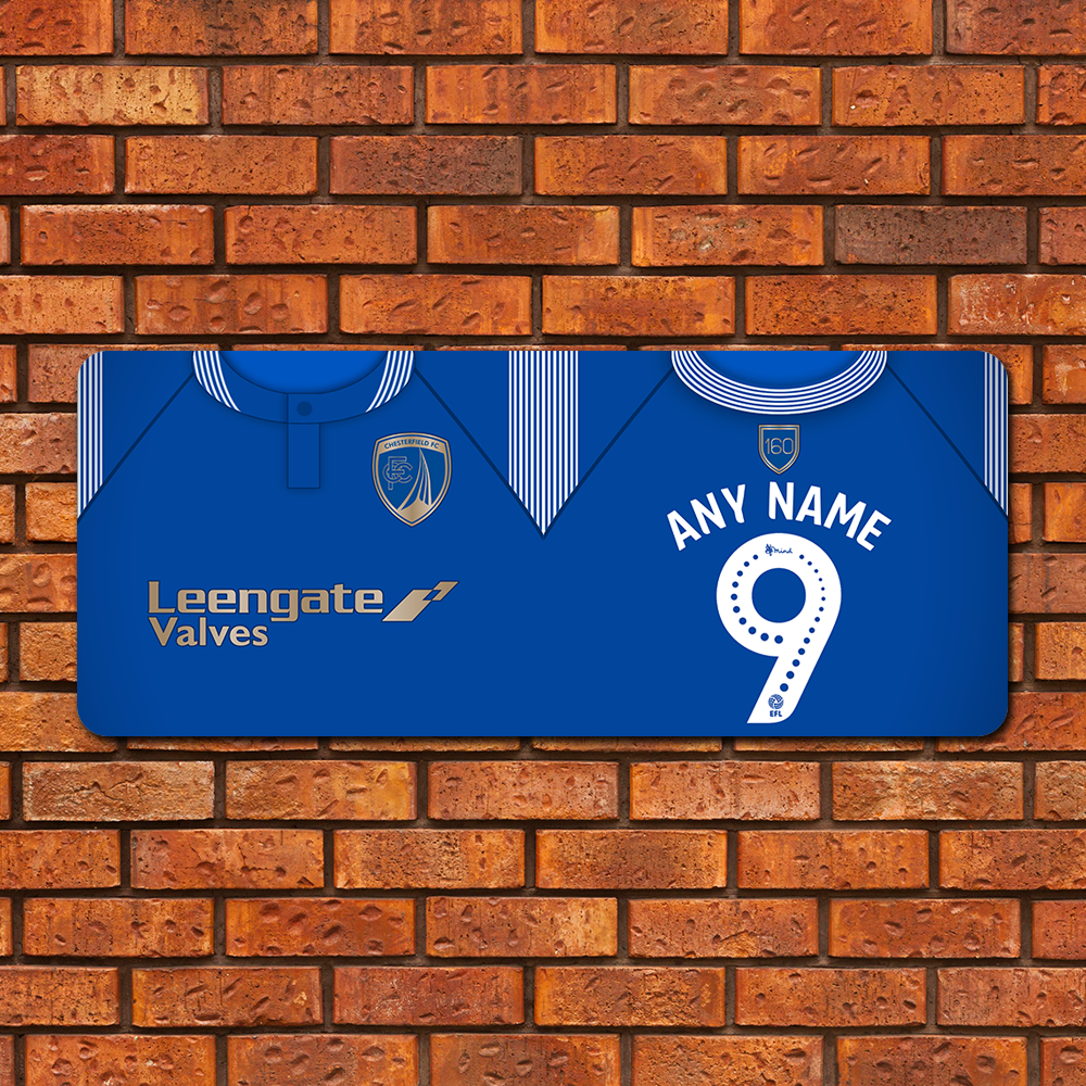 Large Aluminium Wall Art Chesterfield FC Home Kit 2026/27