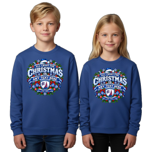 Chesterfield FC Personalised Christmas Jumper Kids All I Want For Christmas