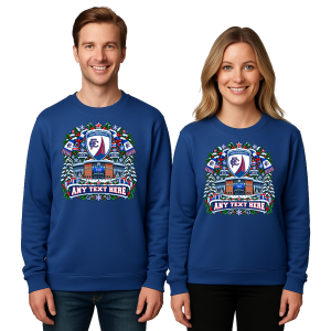 Chesterfield FC Personalised Christmas Jumper Adult Design 1 Outside Stadium